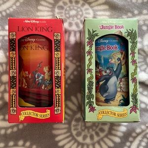 Collectible vintage Disney glasses lion king jungle book